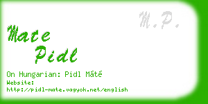 mate pidl business card